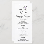 Karten mit lila einfacher Liebe für Hochzeiten (Vorne/Hinten)