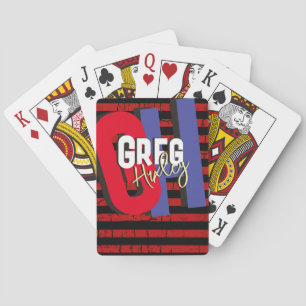 Karten mit seinem Namen im Stil spielen Spielkarten