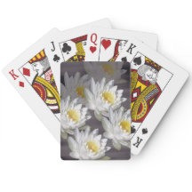 Karten mit weißem Wild Water Lily Image spielen