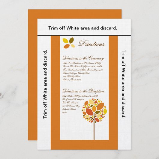 Karten-moderner Herbst der Richtungs-3.5x6 Einladung (Vorne/Hinten)