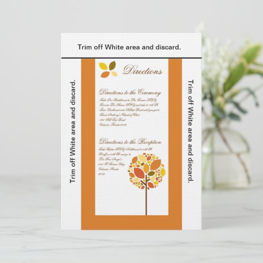 Karten-moderner Herbst der Richtungs-3.5x6 Einladung (Stehend Vorderseite)