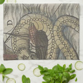 Karten-Monster/Seeschlange Geschirrtuch (Gefaltet)