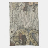 Karten-Monster/Seeschlange Geschirrtuch (Vertikal)