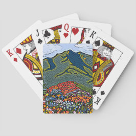Karten Mt Tamalpais Wildblumen Malen Spielkarten