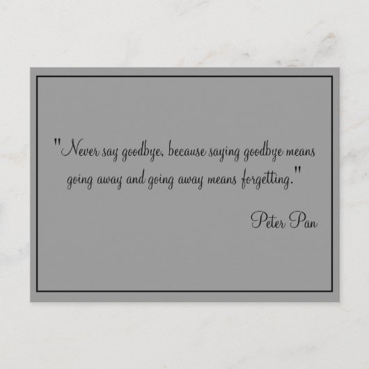 Karten nehmen nie Abschied (Vorderseite)