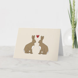 Karten-niedliche Kaninchen des Valentines Tages Feiertagskarte