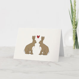 Karten-niedliche Kaninchen des Valentines Tages Feiertagskarte