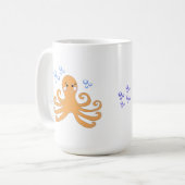 Karten-Oktopus Kaffeetasse (Vorderseite Links)