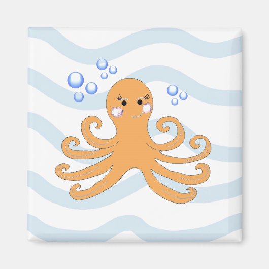 Karten-Oktopus Magnet (Vorne)