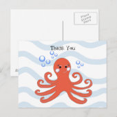 Karten-Oktopus Postkarte (Vorne/Hinten)