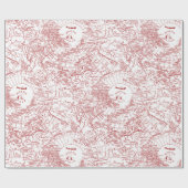 Karten-Packpapier Nordpols Sankt Geschenkpapier (Flach)