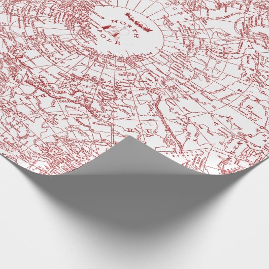 Karten-Packpapier Nordpols Sankt Geschenkpapier (Ecke)