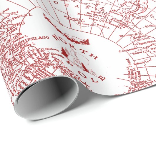 Karten-Packpapier Nordpols Sankt Geschenkpapier (Rolleneckpunkt)