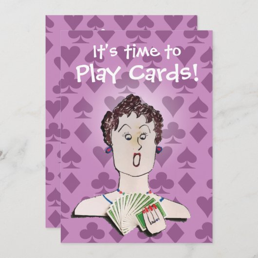 Karten-Party Einladung (Vorne/Hinten)