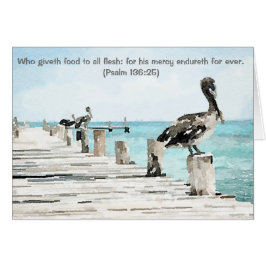 Karten-Pelikane auf Pier, Ps-136:25