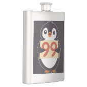 Karten-Pinguin mit der Nummer 99 Flachmann (Rechts)