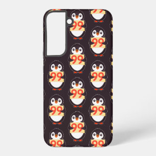 Karten-Pinguin mit der Nummer 99 Samsung Galaxy Hülle