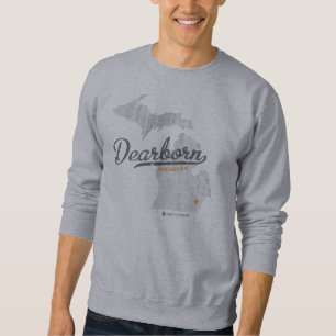 Karten-Retro Sweatshirt Dearborns Michigan