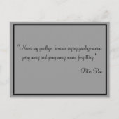 Karten sagen nie Auf Wiedersehen (Vorderseite)