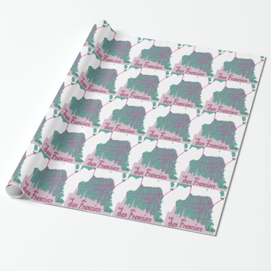 Karten San Francisco Geschenkpapier (Ungerollt)