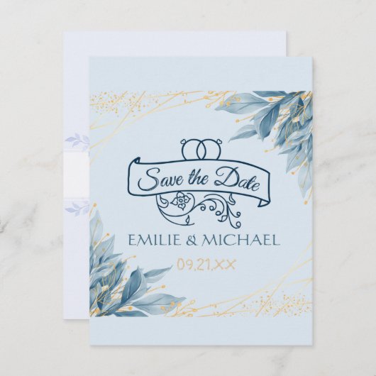Karten Save the Date Mariage (Vorne/Hinten)