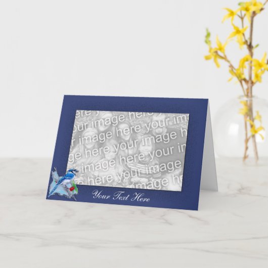 Karten-Schablone - blaue Jay-Grenze Karte (Gelbe Blume)