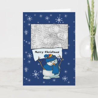 Karten-Schablone - Schneemann-frohe Weihnachten! Feiertagskarte