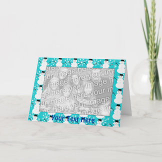 Karten-Schablone - Schneemann-Grenze Feiertagskarte