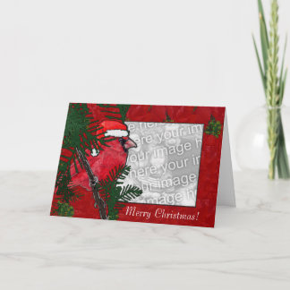 Karten-Schablone - WeihnachtsKardinal Feiertagskarte