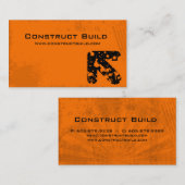 Karten-Schmutzorange des Baugewerbe-232 Visitenkarte (Vorne/Hinten)