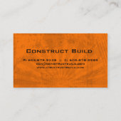 Karten-Schmutzorange des Baugewerbe-232 Visitenkarte (Rückseite)