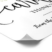 Karten signalisieren Dusche Hochzeitsempfang Sonne Poster (Ecke)