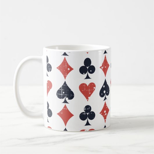 Karten spielen: Abstraktes Muster grunge Kaffeetasse (Links)
