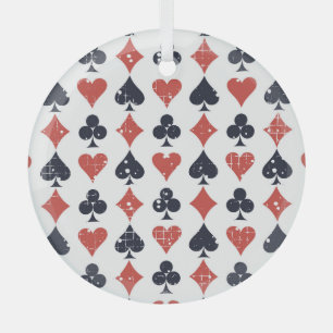 Karten spielen: Abstraktes Muster grunge Ornament Aus Glas