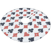 Karten spielen: Abstraktes Muster grunge Polyester Weihnachtsbaumdecke (Schrägansicht)