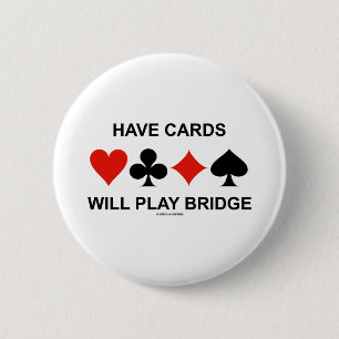 Karten spielen Bridge (vier Card-Anzug) Button