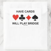Karten spielen Bridge (vier Card-Anzug) Rechteckiger Aufkleber (Tasche)