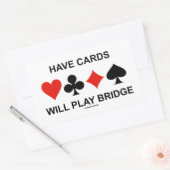 Karten spielen Bridge (vier Card-Anzug) Rechteckiger Aufkleber (Umschlag)