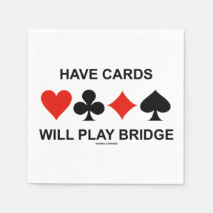 Karten spielen Bridge (vier Card-Anzug) Serviette