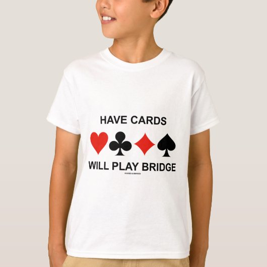 Karten spielen Bridge (vier Card-Anzug) T-Shirt (Vorderseite)