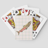 Karten spielen - Chinook Lachs auf Kariert Spielkarten (Rückseite)