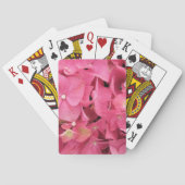 Karten spielen - Dunkelrosa Hydrangea Spielkarten (Rückseite)