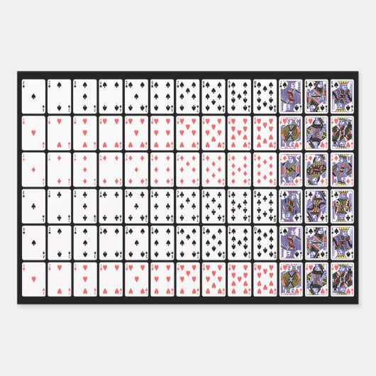 Karten spielen durch König Geschenkpapier Set (Vorderseite)