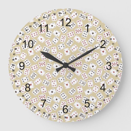 Karten spielen große wanduhr (Vorderseite)