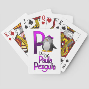 Karten spielen ist für Paula Penguin Spielkarten