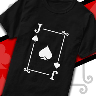 Karten spielen Jack Kostümkarte Spaziergang und Ja T-Shirt