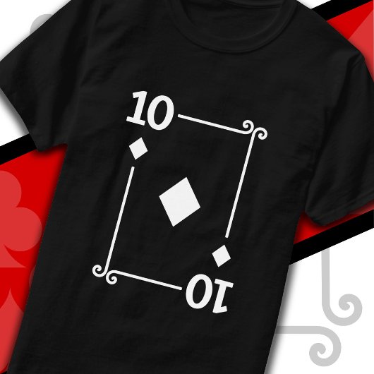 Karten spielen Kostüm 10 Karte 10 Diamanten T-Shirt