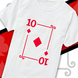 Karten spielen Kostüm 10 Karte 10 Diamanten T-Shirt