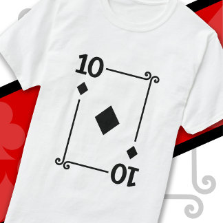 Karten spielen Kostüm 10 Karte 10 Diamanten T-Shirt