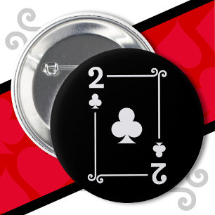 Karten Spielen Kostüm 2 Clubs Karte Zwei Karten Button
